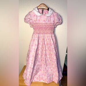 Lilly Pulitzer pink floral smocked dress, size 8